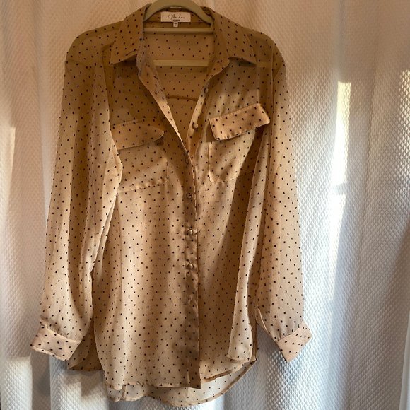 L'Academie Sheer Button Up Shirt - Picture 2 of 5